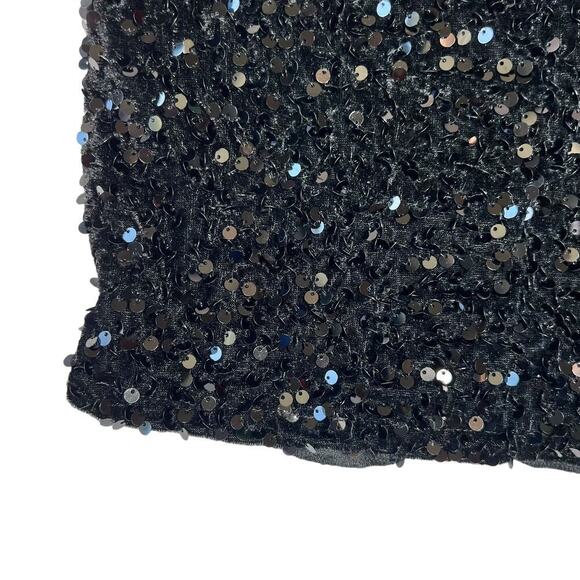 Motel Rocks Sequin Black Tube Top Size L - Picture 4 of 4